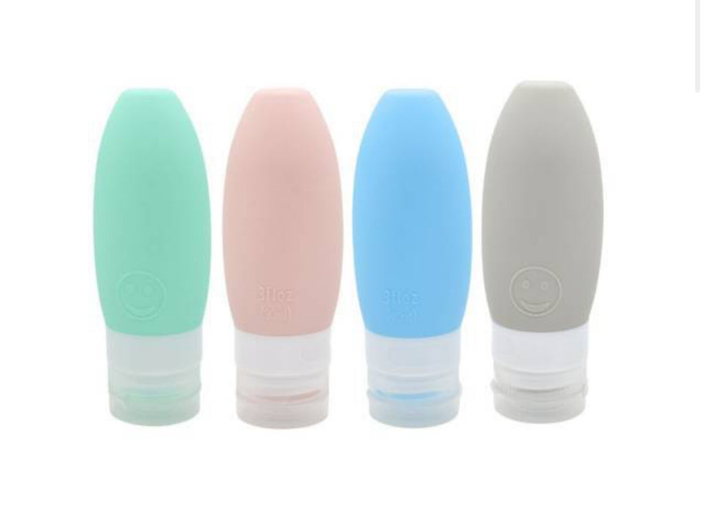 Set recipientes de silicona para viaje