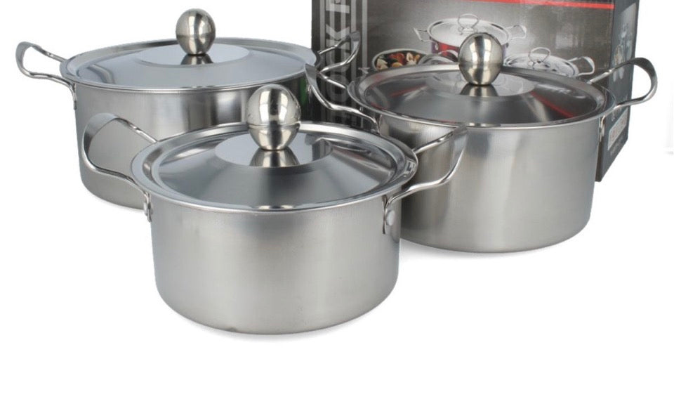 Juego 3 ollas de aluminio