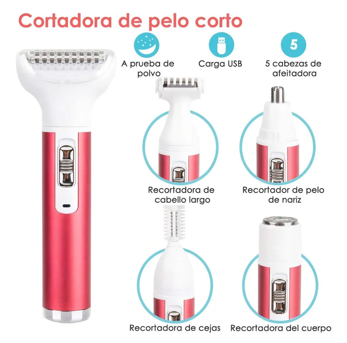 Depiladora 5 en 1