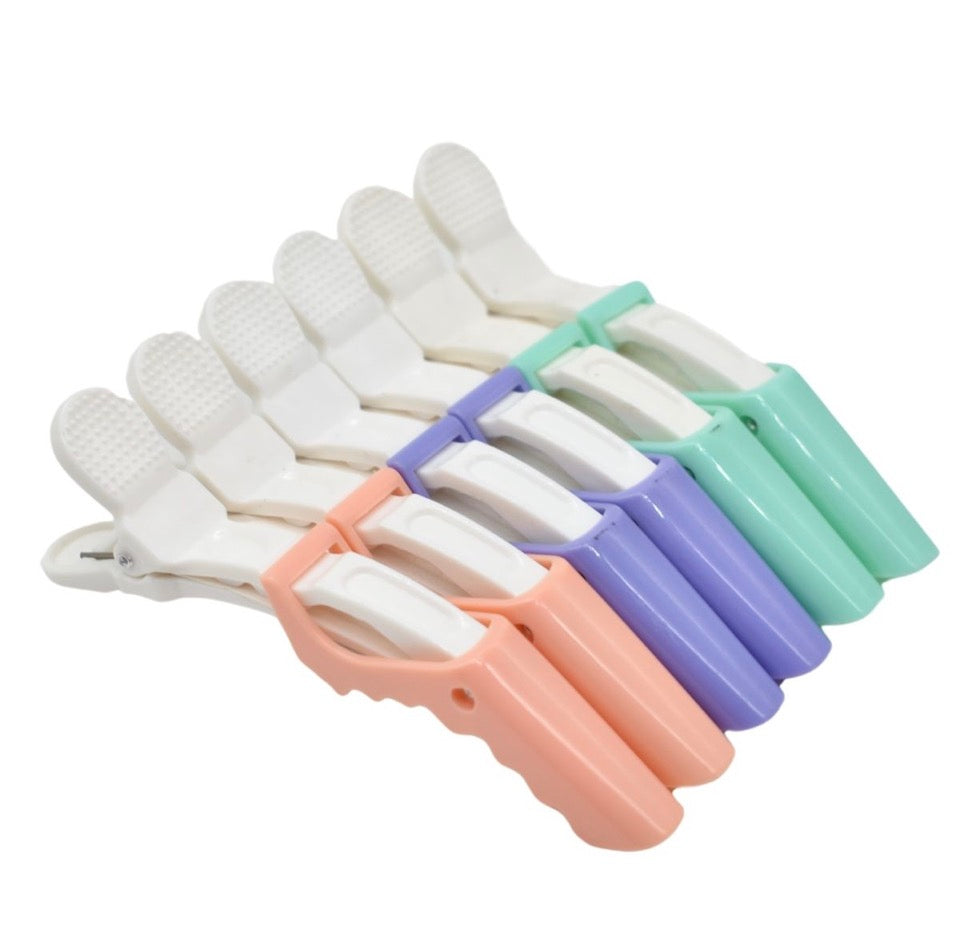 Pinzas cocodrilo para peluquería x6