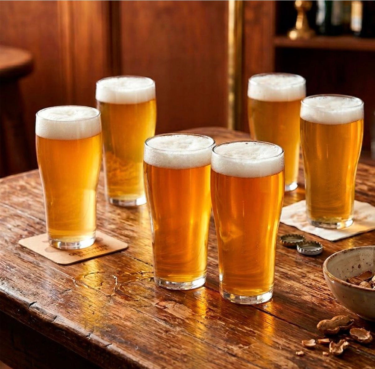 Set 6 vasos cerveceros 382ml