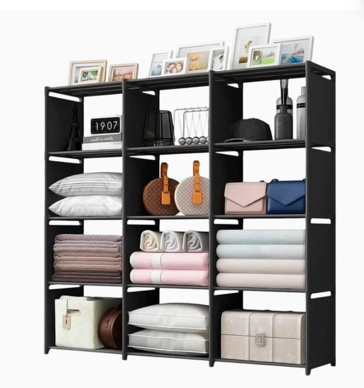 Estantería Multiuso con 12 Compartimientos, 130 x 45 x 170cm