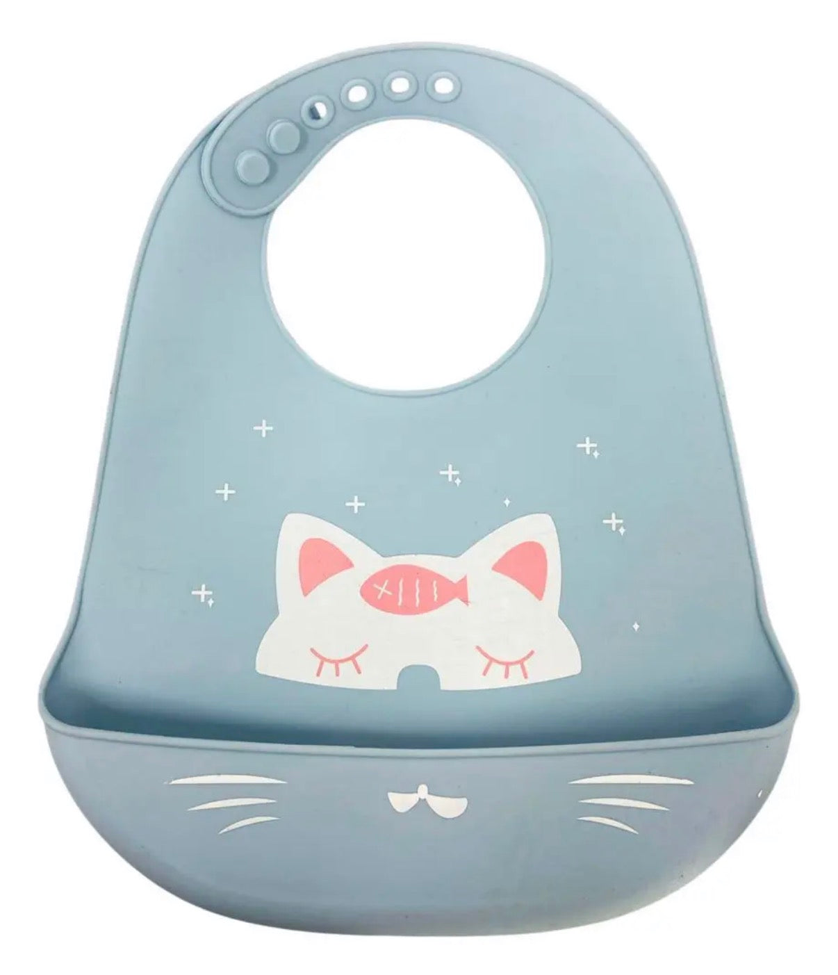 Babero de silicona con bolsillo recolector