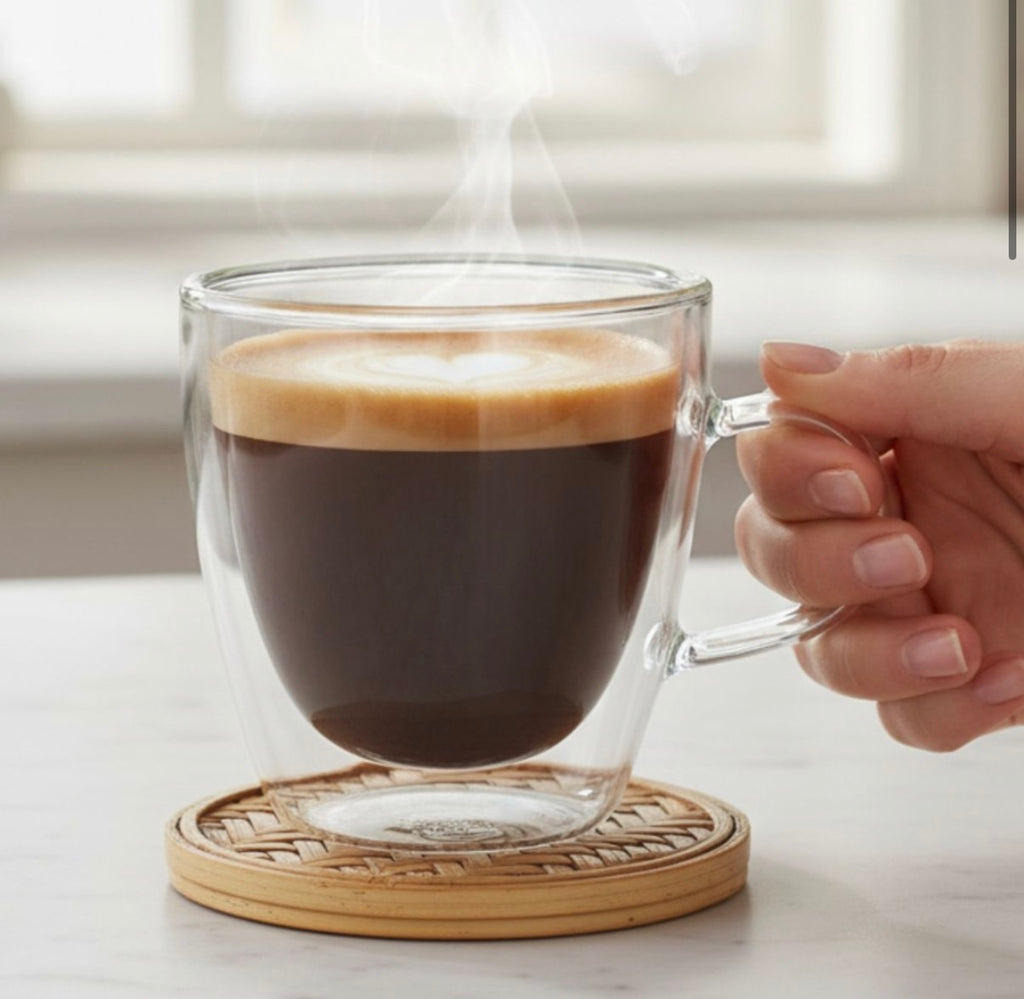 Taza de vidrio doble pared 😍
