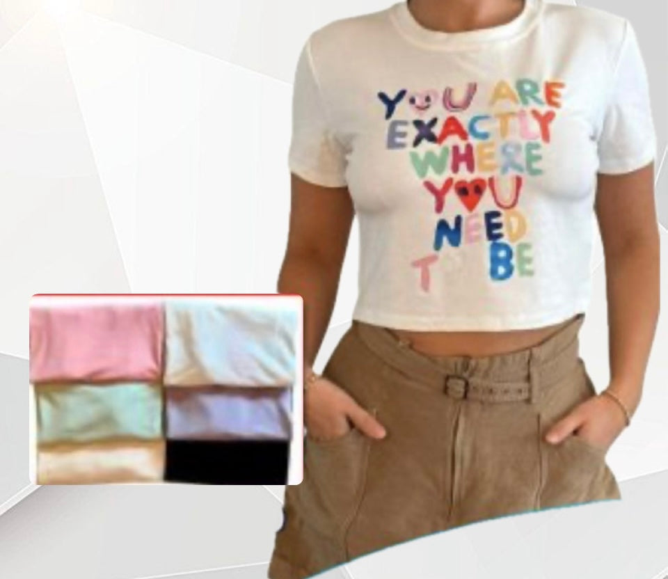 Remera corta L al XXL