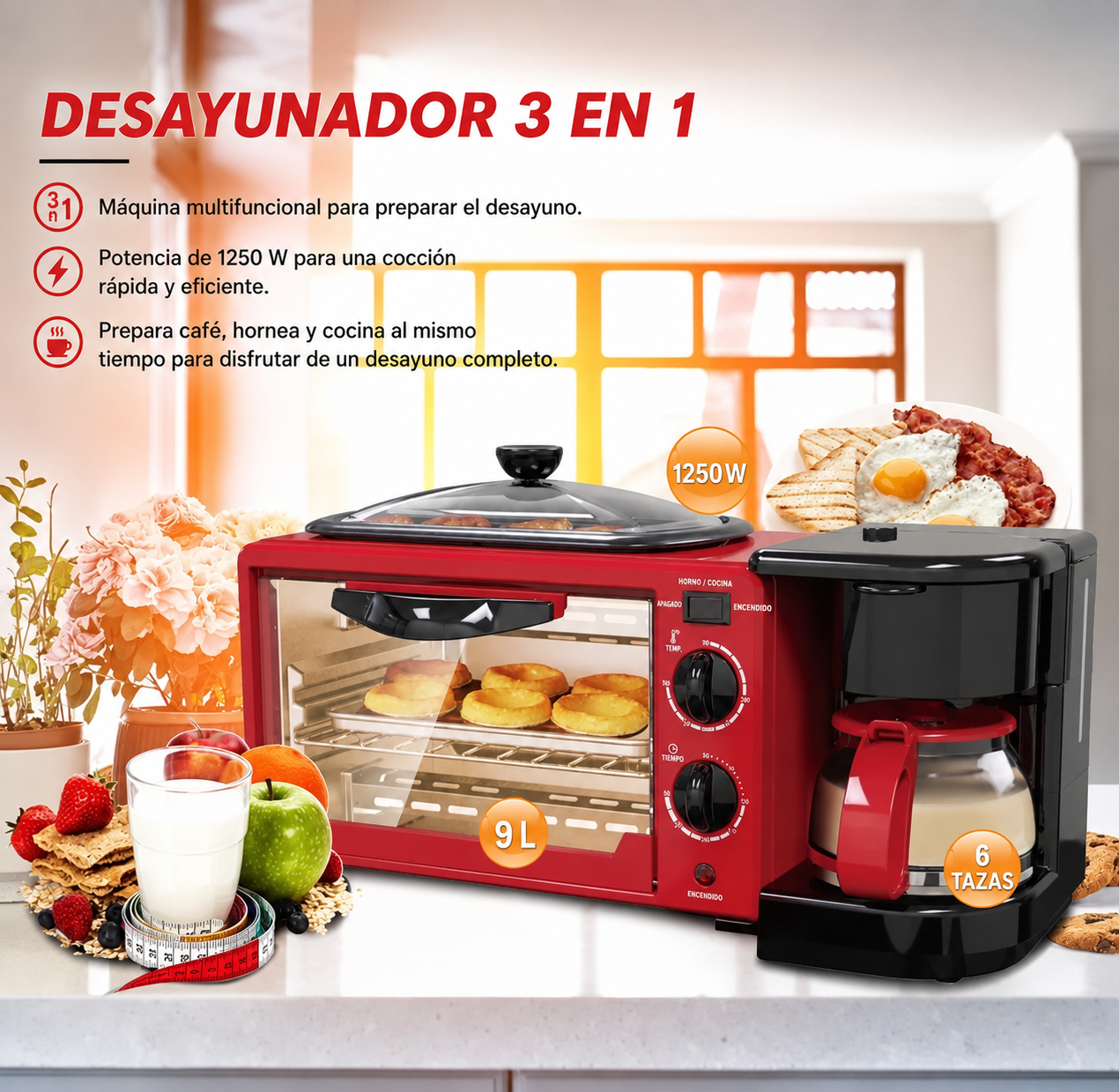 Horno 3 en 1