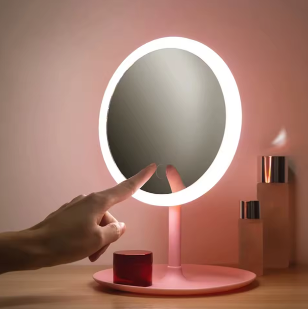 Espejo led con base