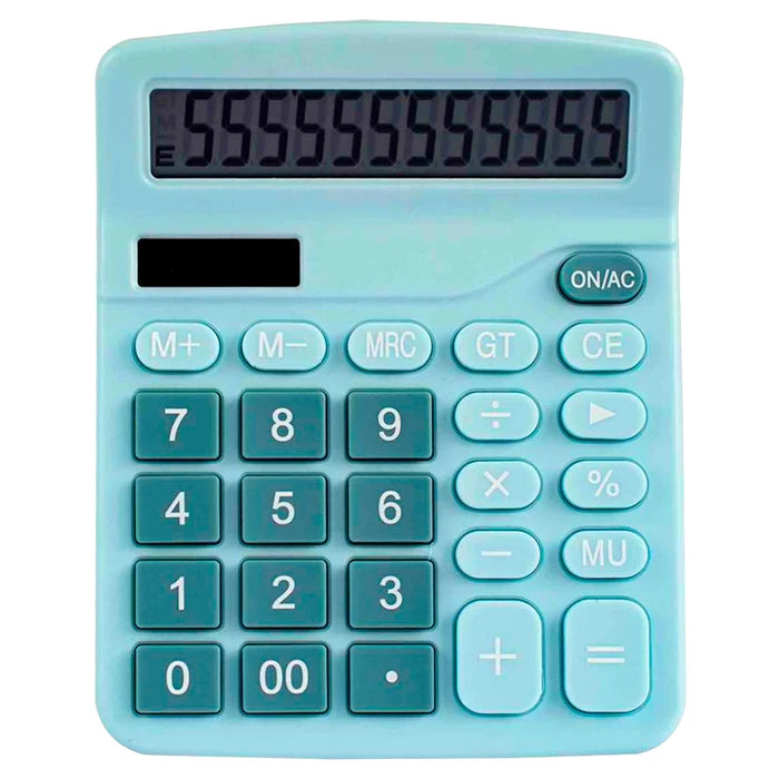 Calculadora con Pantalla y Números Grandes, Funcionamiento Solar y a Pila